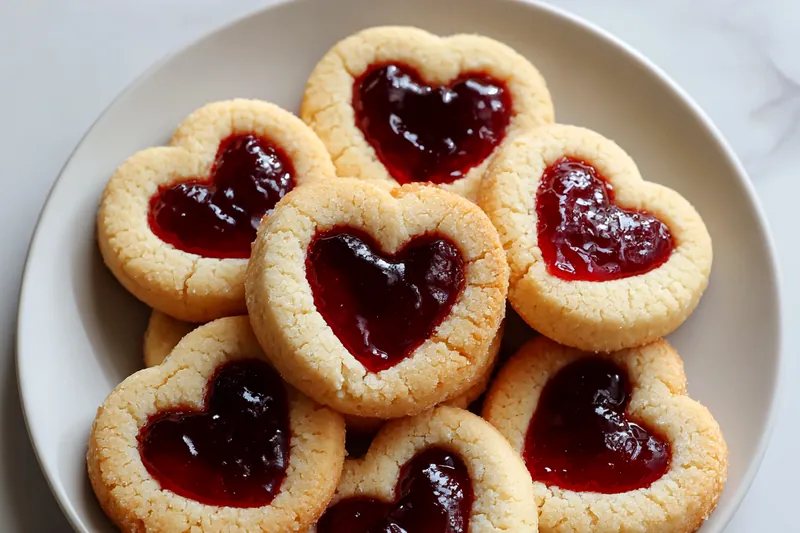 Cooking process for Heart Jam Thumbprint Cookies