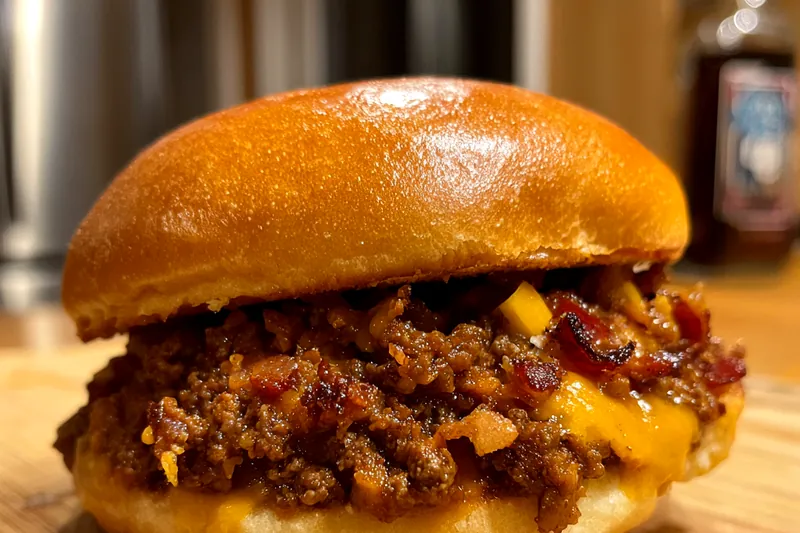 Cooking process for Hearty Bacon Cheese Sandwich