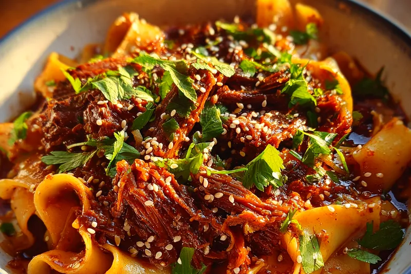 Fresh ingredients for Hearty Beef Noodle Bowl