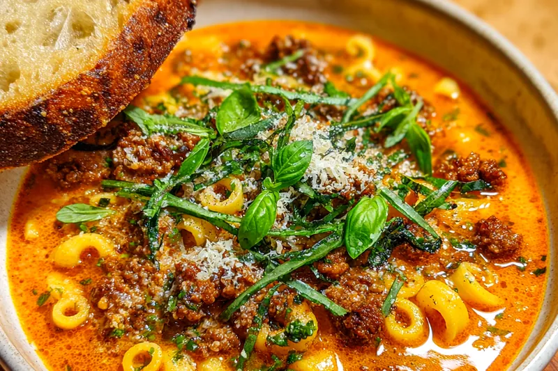 Cooking process for Hearty Italian Soup