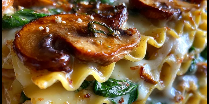Hearty Mushroom Spinach Layer