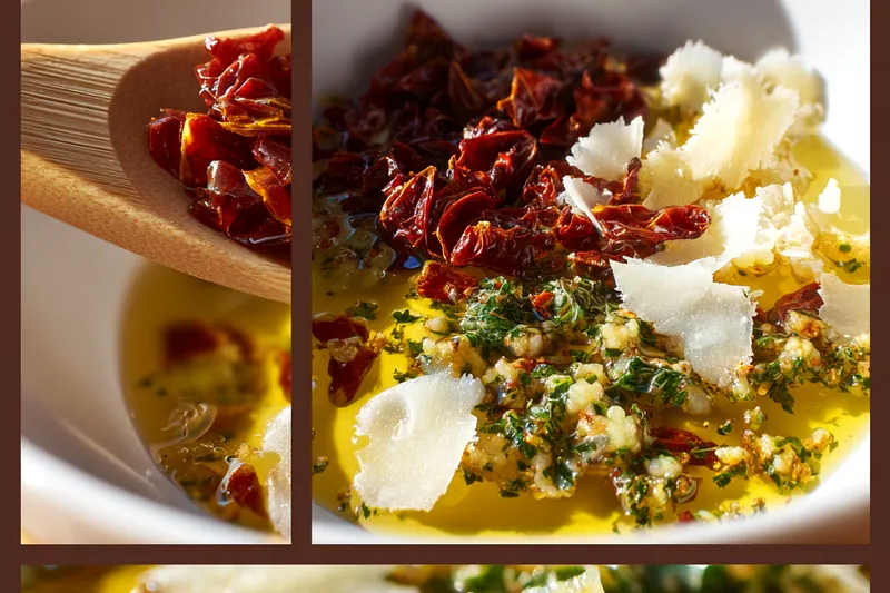 Fresh ingredients for Herb Infused Olive Oil