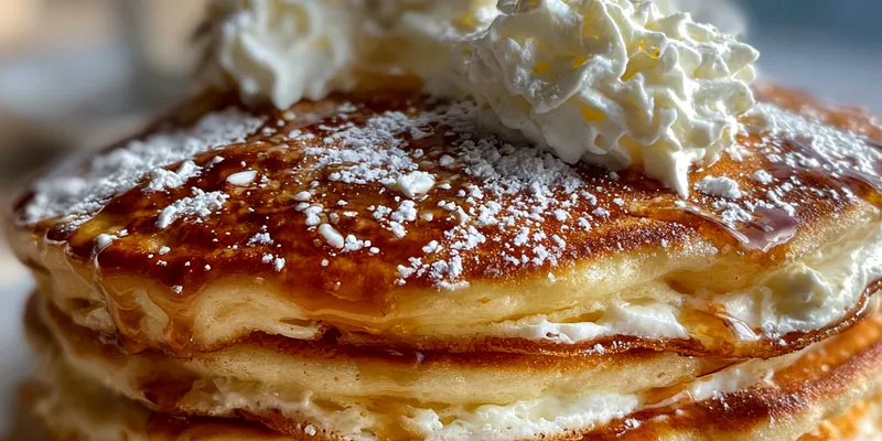 Delicious Holiday Spice Pancake Stack served on a plate