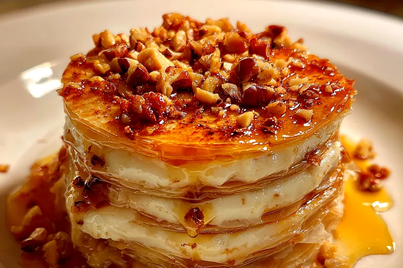 Fresh ingredients for Honey Nut Phyllo Stacks