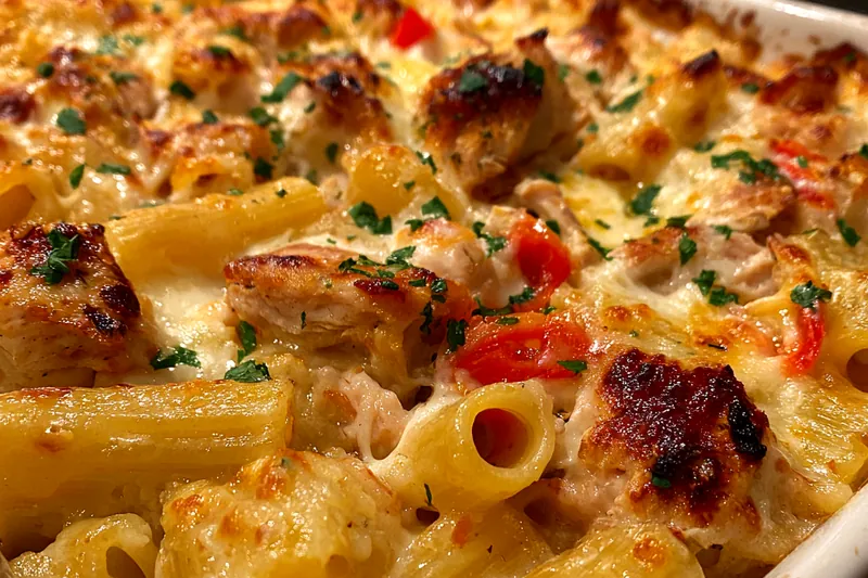 Cooking process for Honey Pepper Chicken Pasta