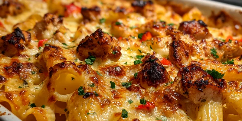 Delicious Honey Pepper Chicken Pasta served on a plate