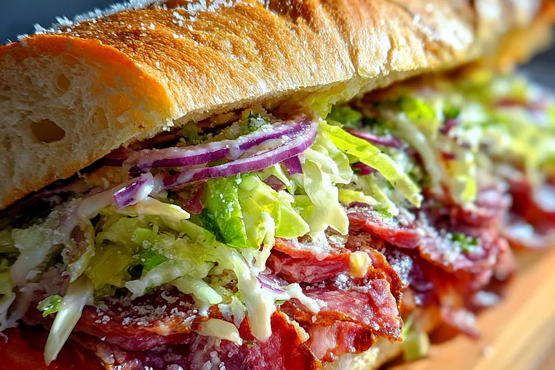 Cooking process for Italian Sub Sandwich Delight