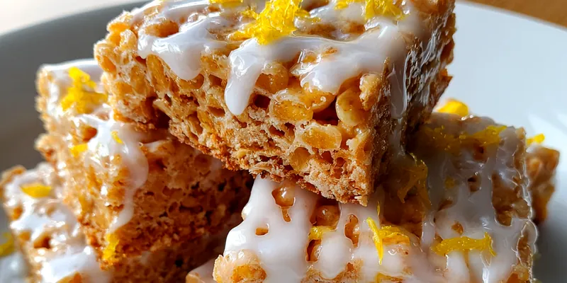 Lemon Glazed Crispy Squares