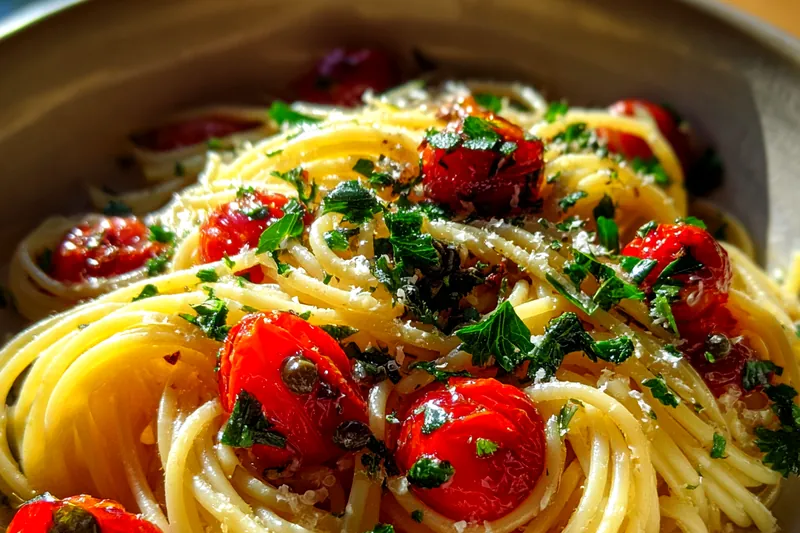 Cooking process for Lemon Herb Capellini