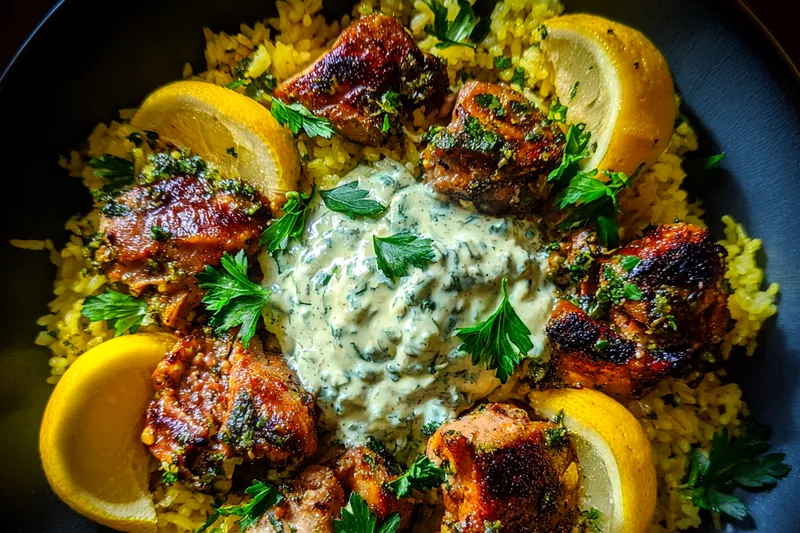 Fresh ingredients for Lemon Herb Chicken Rice