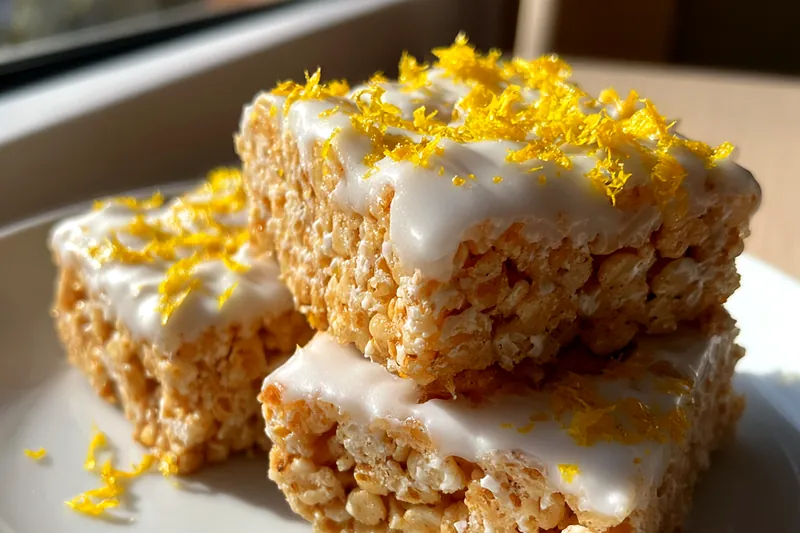 Fresh ingredients for Lemon Iced Rice Treats