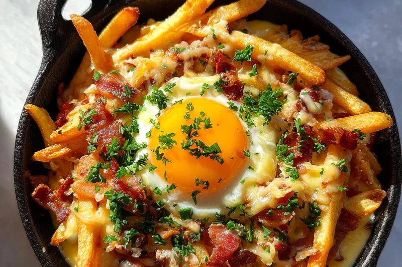 Cooking process for Loaded Breakfast Fries