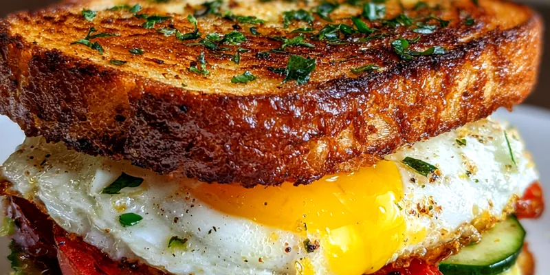 Mediterranean Egg Avocado Toast