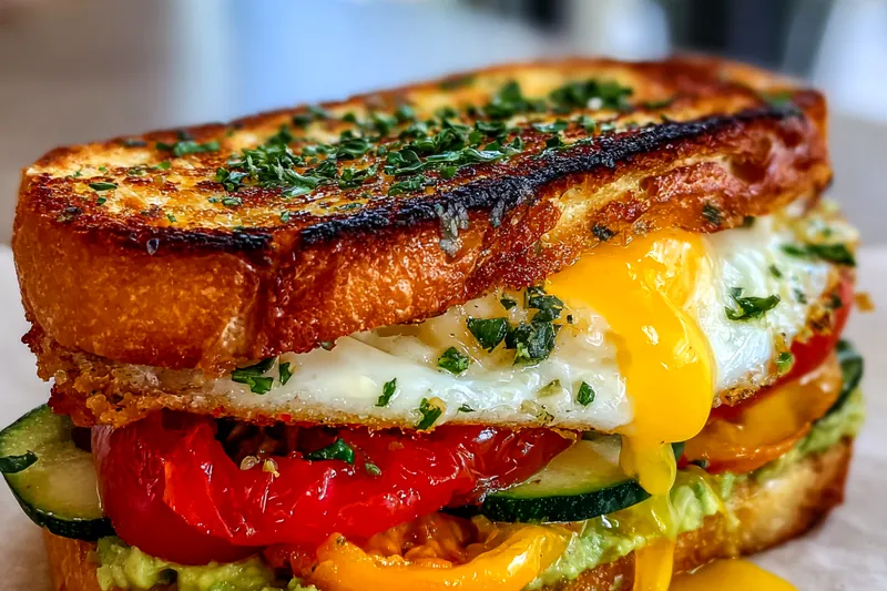 Fresh ingredients for Mediterranean Egg Avocado Toast