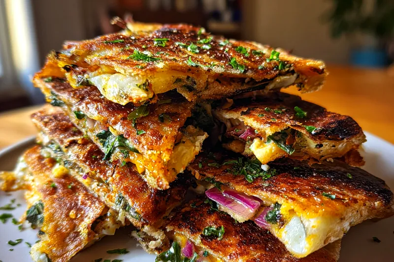 Fresh ingredients for Mediterranean Spinach Quesadillas