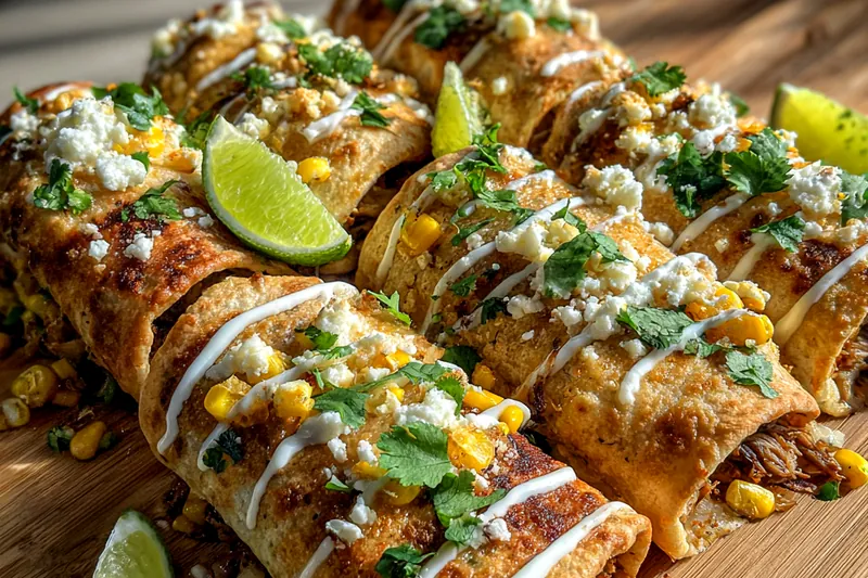 Cooking process for Mexican Street Corn Wraps