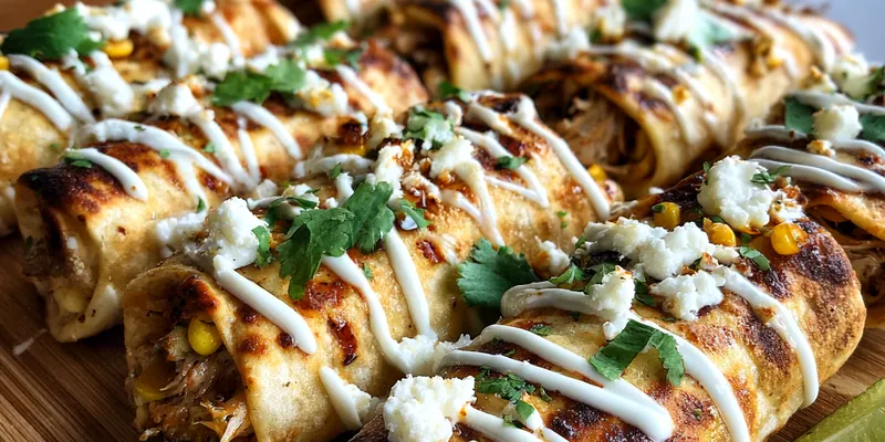 Delicious Mexican Street Corn Wraps served on a plate