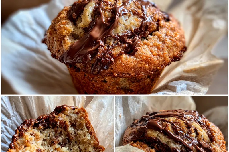 Fresh ingredients for Nutella Banana Muffins