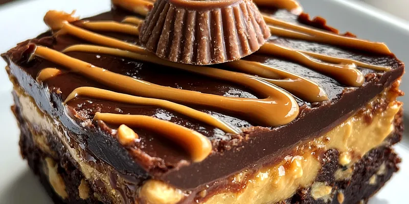 Delicious Peanut Butter Chocolate Delight served on a plate