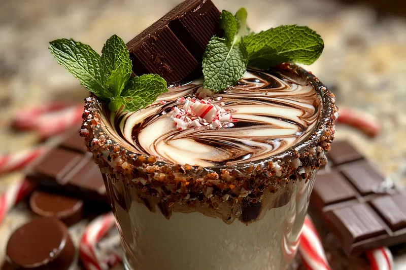 Cooking process for Peppermint Chocolate Martini
