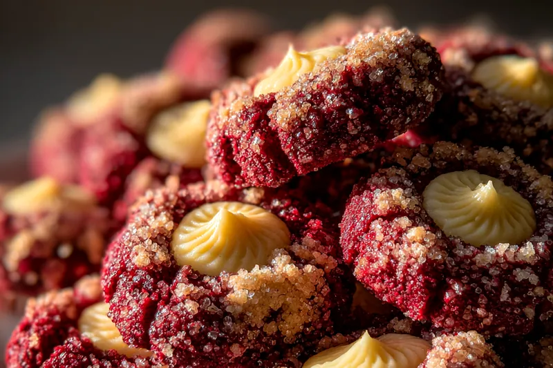 Cooking process for Red Velvet Thumbprints