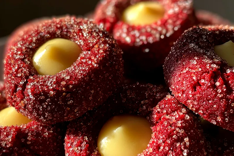 Fresh ingredients for Red Velvet Thumbprints