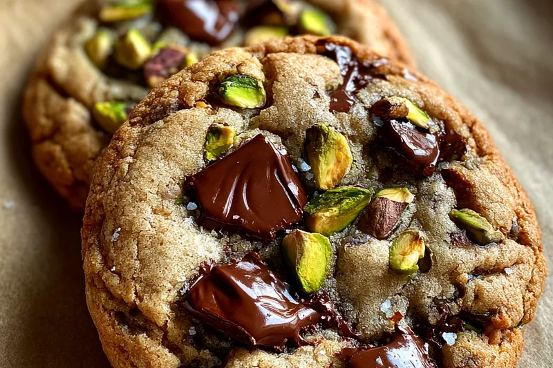 Cooking process for Salted Pistachio Chocolate Cookies