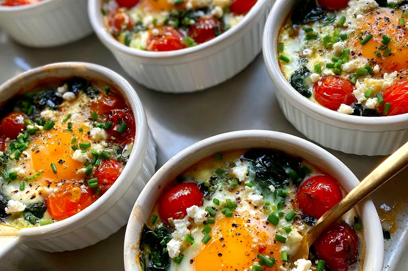 Fresh ingredients for Savory Baked Egg Delight