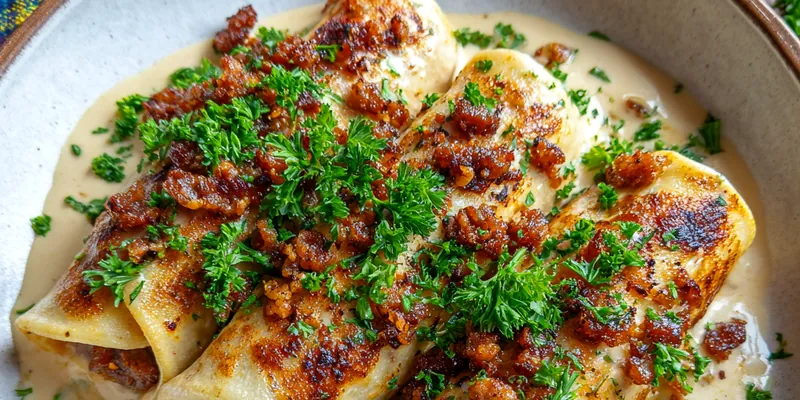 Delicious Savory Breakfast Enchiladas served on a plate
