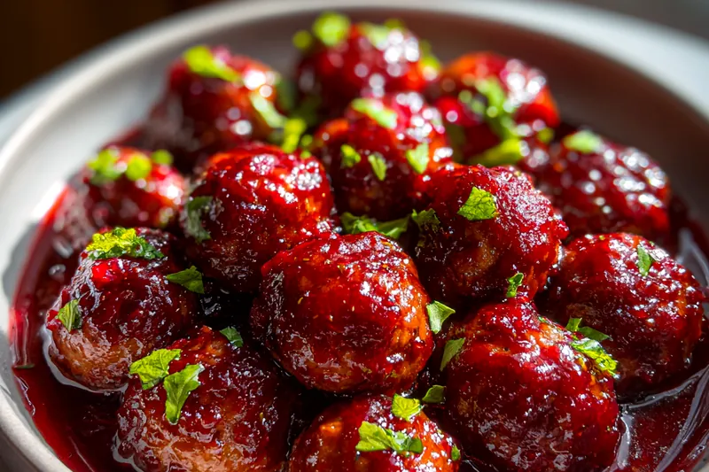 Fresh ingredients for Savory Cranberry Meatballs
