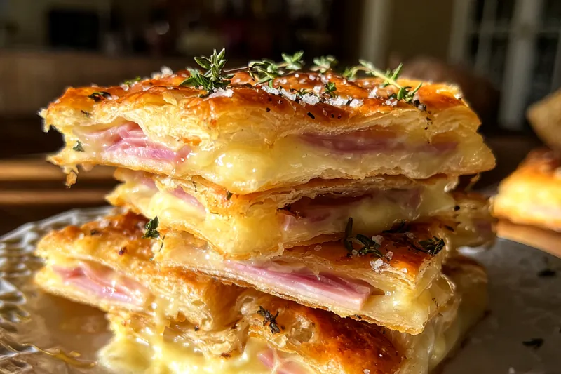 Cooking process for Savory Ham Puff Pastry