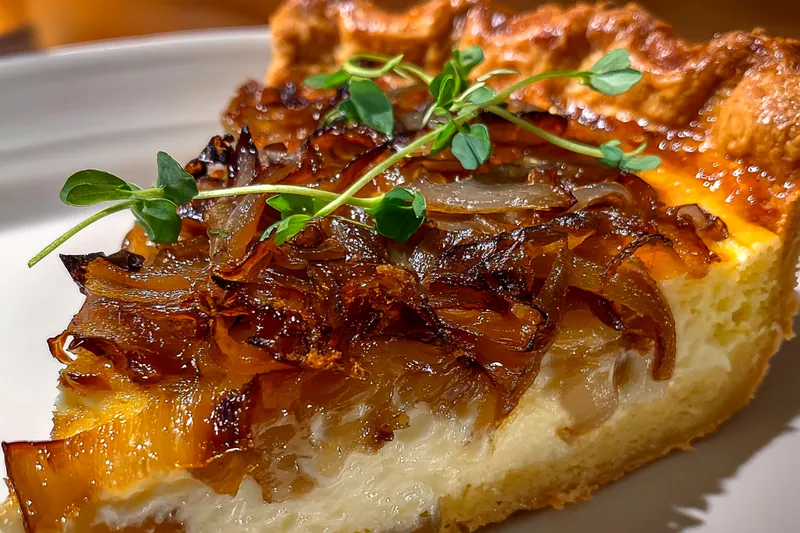 Cooking process for Savory Onion Tart