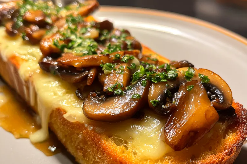 Fresh ingredients for Savory Swiss Mushroom Melt