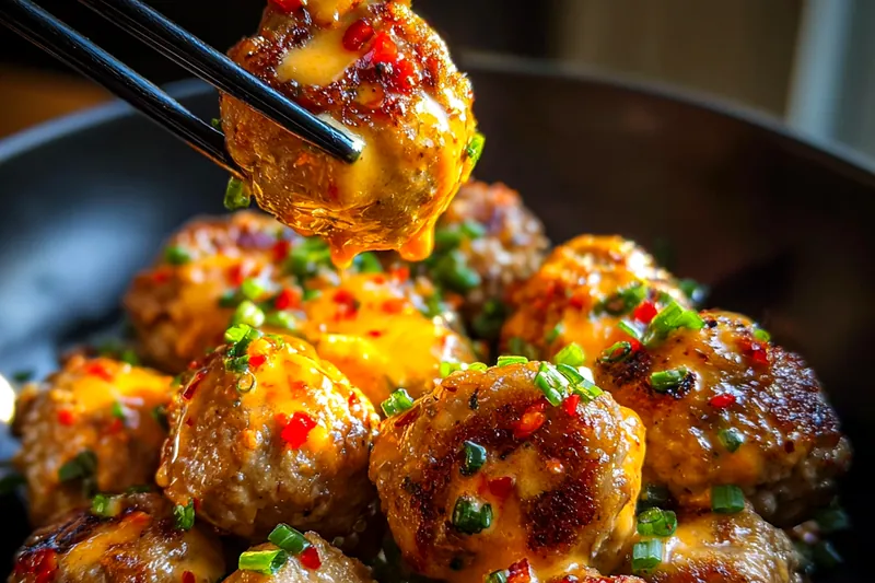 Cooking process for Spicy BBQ Meatballs
