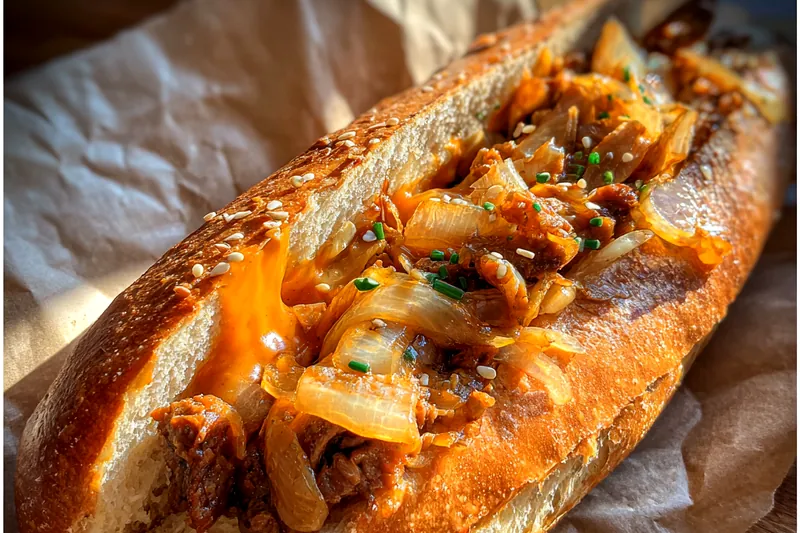 Fresh ingredients for Spicy Bulgogi Cheesesteak