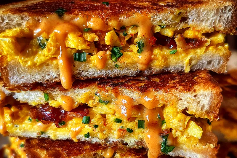 Cooking process for Spicy Chipotle Egg Sandwich