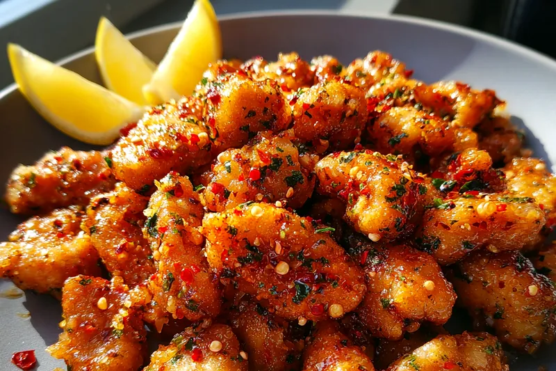 Fresh ingredients for Spicy Garlic Chicken Bites