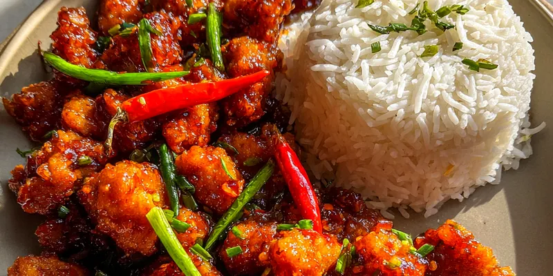 Delicious Spicy Glazed Chicken Delight served on a plate