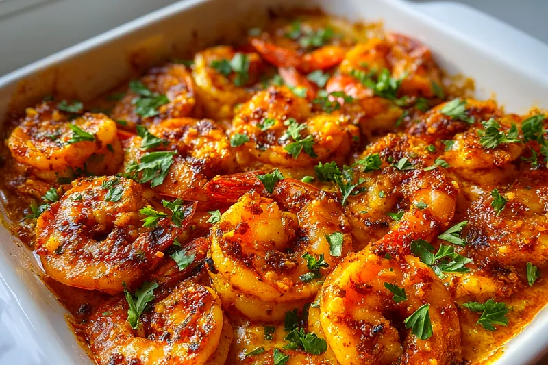 Cooking process for Spicy Shrimp Casserole