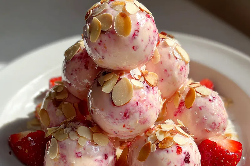 Cooking process for Strawberry Almond Cheesecake Bites