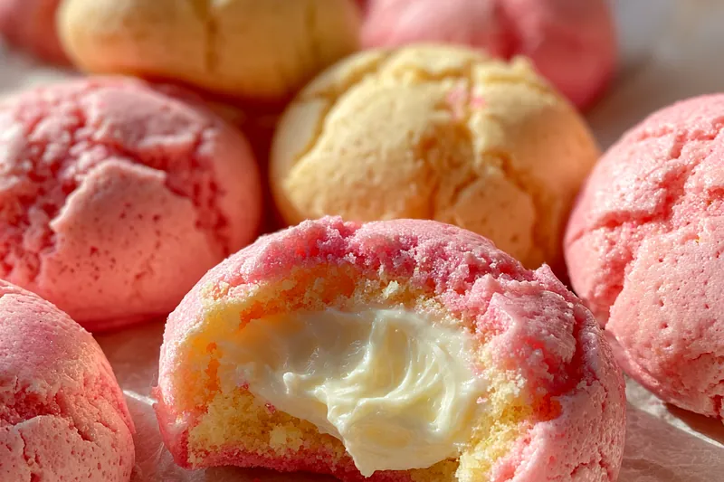 Fresh ingredients for Strawberry Cheesecake Cookies