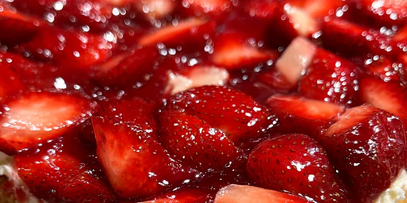 Delicious Strawberry Cheesecake Dessert Delight served on a plate