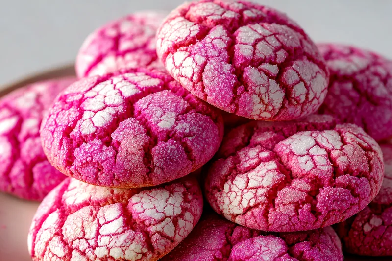 Cooking process for Strawberry Crinkle Cookies Delight