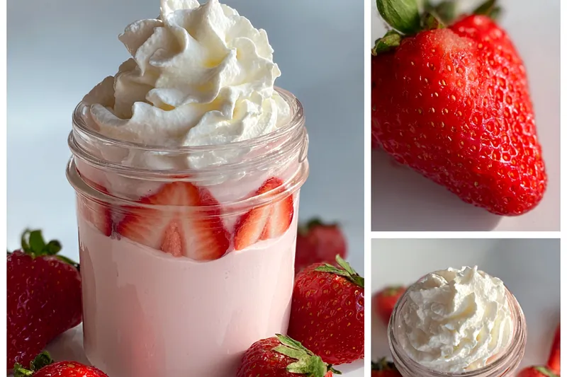 Cooking process for Strawberry Mousse Delight