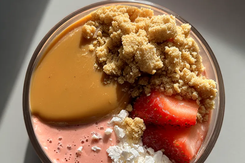 Fresh ingredients for Strawberry Protein Treats