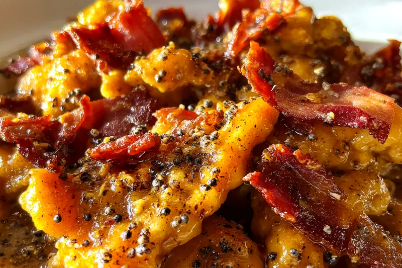 Cooking process for Sweet Bacon Glazed Chicken