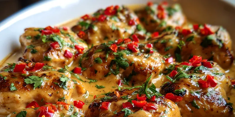 Delicious Thai Peanut Chicken Delight served on a plate