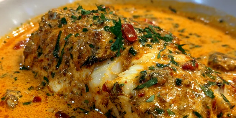 Tilapia in Creamy Pepper Sauce