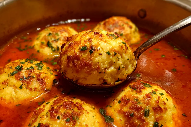 Cooking process for Tomato Cheddar Dumplings