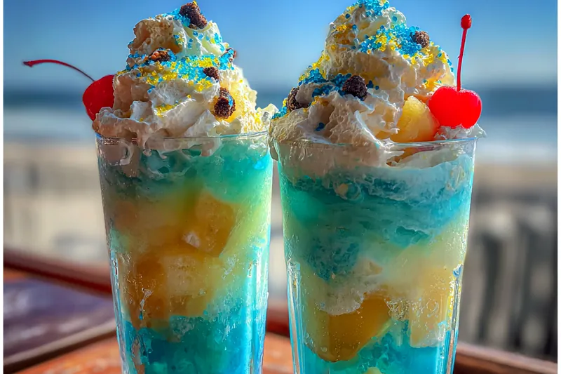 Cooking process for Tropical Blue Delight